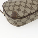 GUCCI GG Supreme Web Sherry Line Bag PVC Beige Gold 156 02 066 Auth 167934-16