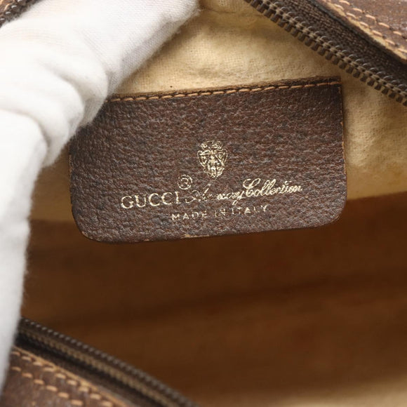 GUCCI GG Supreme Web Sherry Line Bag PVC Beige Gold 156 02 066 Auth 167934