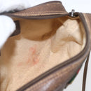 GUCCI GG Supreme Web Sherry Line Bag PVC Beige Gold 156 02 066 Auth 167934-18