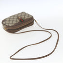 GUCCI GG Supreme Web Sherry Line Bag PVC Beige Gold 156 02 066 Auth 167934-7