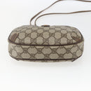 GUCCI GG Supreme Web Sherry Line Bag PVC Beige Gold 156 02 066 Auth 167934-5