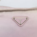 PRADA Shoulder Bag Nylon Pink Silver Auth 167937-18