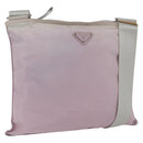 PRADA Shoulder Bag Nylon Pink Silver Auth 167937-1