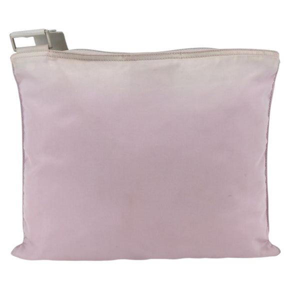 PRADA Shoulder Bag Nylon Pink Silver Auth 167937