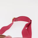 PRADA Canapa Mini Hand Bag Canvas 2way Pink Gold Auth 167938-10