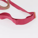 PRADA Canapa Mini Hand Bag Canvas 2way Pink Gold Auth 167938-9