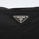 PRADA Shoulder Bag Nylon Black Silver Auth 167943-17