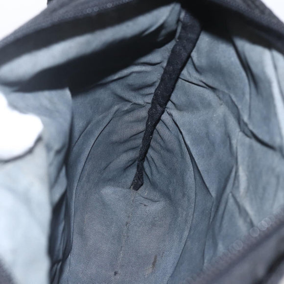 PRADA Shoulder Bag Nylon Black Silver Auth 167943