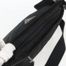 PRADA Shoulder Bag Nylon Black Silver Auth 167943-6