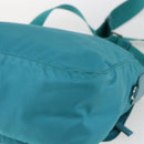 PRADA Shoulder Bag Nylon Light Blue Silver Auth 167944-15