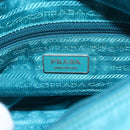 PRADA Shoulder Bag Nylon Light Blue Silver Auth 167944-20