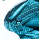 PRADA Shoulder Bag Nylon Light Blue Silver Auth 167944-21
