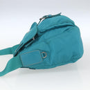 PRADA Shoulder Bag Nylon Light Blue Silver Auth 167944-3