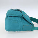 PRADA Shoulder Bag Nylon Light Blue Silver Auth 167944-4