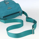 PRADA Shoulder Bag Nylon Light Blue Silver Auth 167944-7