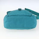 PRADA Shoulder Bag Nylon Light Blue Silver Auth 167944-5