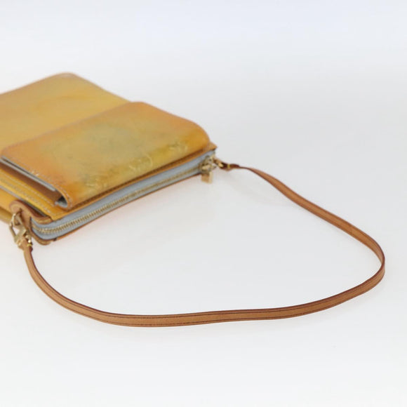 LOUIS VUITTON Monogram Vernis Motto Accessory Pouch Gris M91030 LV Auth 167946