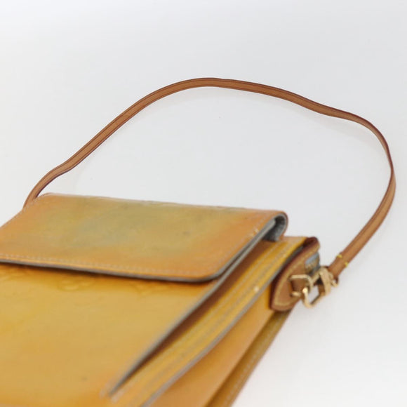 LOUIS VUITTON Monogram Vernis Motto Accessory Pouch Gris M91030 LV Auth 167946
