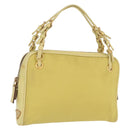 PRADA Hand Pouch Nylon Yellow Auth 167947-1