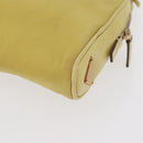 PRADA Hand Pouch Nylon Yellow Auth 167947-16