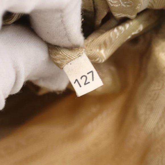 PRADA Hand Pouch Nylon Yellow Auth 167947