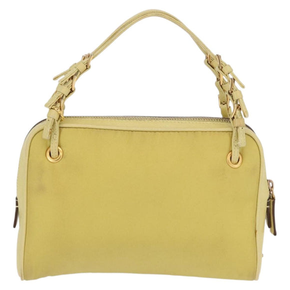 PRADA Hand Pouch Nylon Yellow Auth 167947