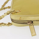 PRADA Hand Pouch Nylon Yellow Auth 167947-5