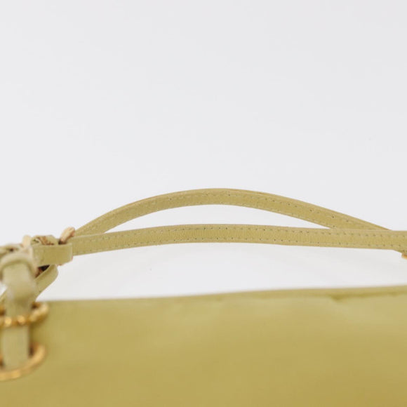 PRADA Hand Pouch Nylon Yellow Auth 167947