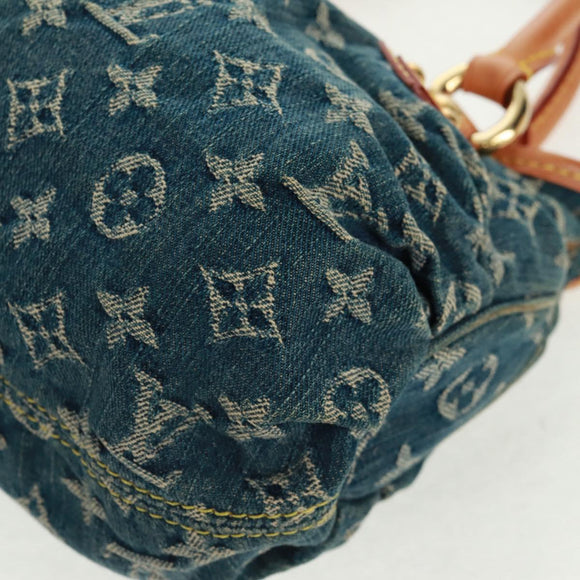 LOUIS VUITTON Monogram Denim Preity Hand Bag Blue M95020 LV Auth 167949V