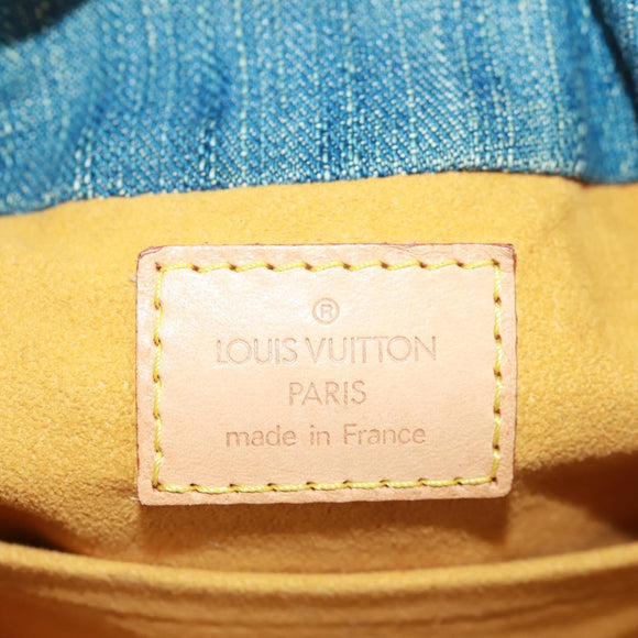 LOUIS VUITTON Monogram Denim Preity Hand Bag Blue M95020 LV Auth 167949V