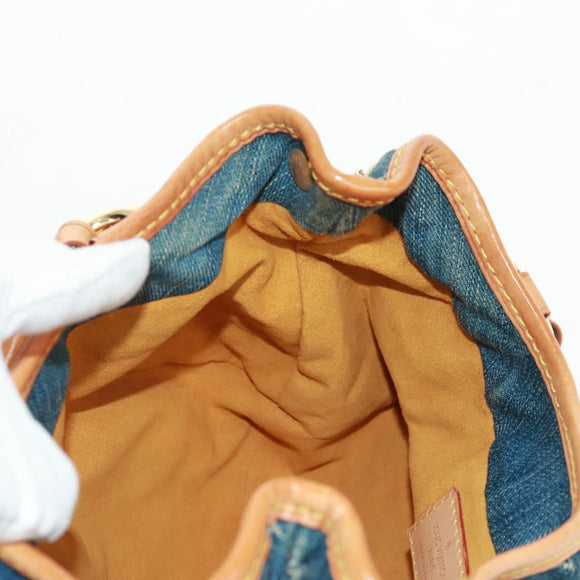 LOUIS VUITTON Monogram Denim Preity Hand Bag Blue M95020 LV Auth 167949V