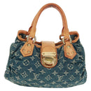 LOUIS VUITTON Monogram Denim Preity Hand Bag Blue M95020 LV Auth 167949V-13