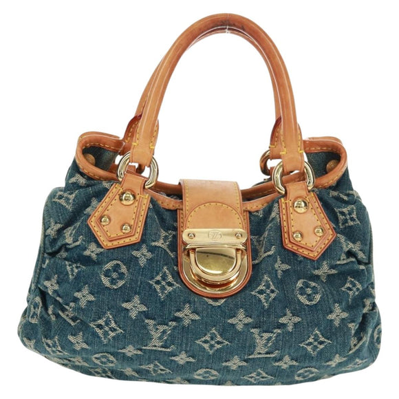 LOUIS VUITTON Monogram Denim Preity Hand Bag Blue M95020 LV Auth 167949V