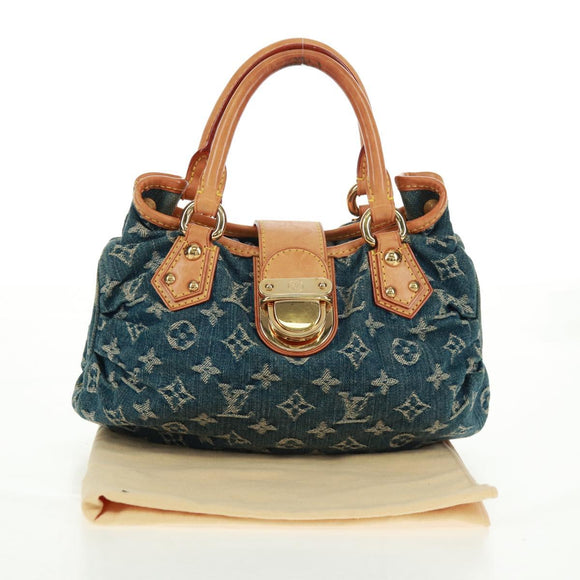 LOUIS VUITTON Monogram Denim Preity Hand Bag Blue M95020 LV Auth 167949V