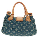 LOUIS VUITTON Monogram Denim Preity Hand Bag Blue M95020 LV Auth 167949V-2