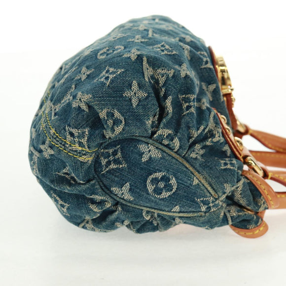 LOUIS VUITTON Monogram Denim Preity Hand Bag Blue M95020 LV Auth 167949V