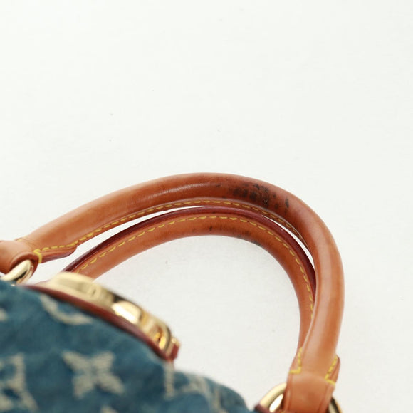 LOUIS VUITTON Monogram Denim Preity Hand Bag Blue M95020 LV Auth 167949V