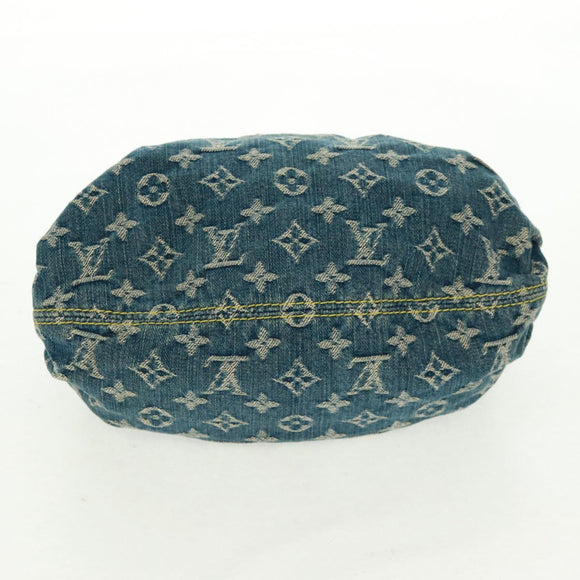 LOUIS VUITTON Monogram Denim Preity Hand Bag Blue M95020 LV Auth 167949V