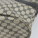 GUCCI GG Supreme Hand Bag PVC Navy Gold Auth 167955-16