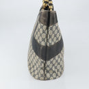 GUCCI GG Supreme Hand Bag PVC Navy Gold Auth 167955-3