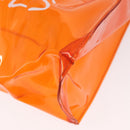 HERMES Vinyl Kelly Hand Bag Vinyl Orange Auth 167956-11