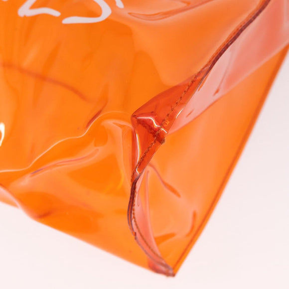 HERMES Vinyl Kelly Hand Bag Vinyl Orange Auth 167956