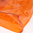 HERMES Vinyl Kelly Hand Bag Vinyl Orange Auth 167956-12