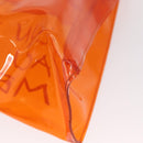 HERMES Vinyl Kelly Hand Bag Vinyl Orange Auth 167956-13