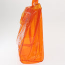 HERMES Vinyl Kelly Hand Bag Vinyl Orange Auth 167956-4