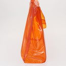 HERMES Vinyl Kelly Hand Bag Vinyl Orange Auth 167956-5