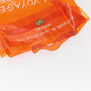 HERMES Vinyl Kelly Hand Bag Vinyl Orange Auth 167956-6