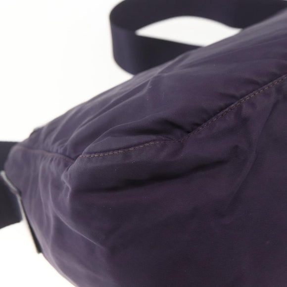 PRADA Shoulder Bag Nylon Purple Silver Auth 167957