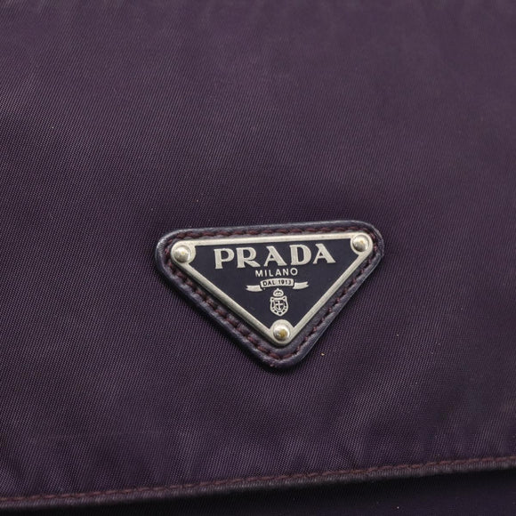 PRADA Shoulder Bag Nylon Purple Silver Auth 167957