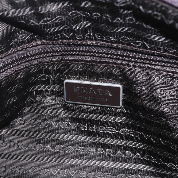 PRADA Shoulder Bag Nylon Purple Silver Auth 167957